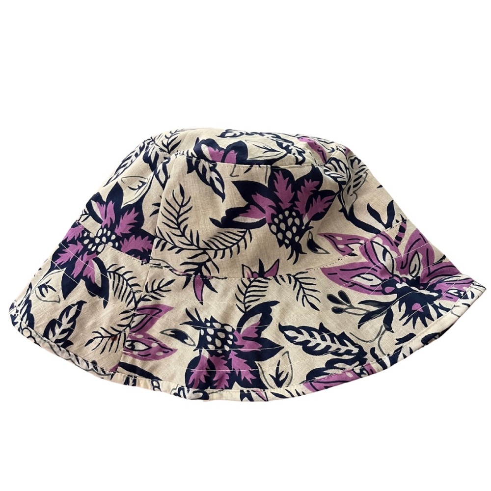 NWT hat attack Bucket Hat Block Print Floral, Purple, Navy, Gray 90s Style OS - Picture 2 of 7